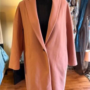Ann Taylor Women's Blush Trench Coat, small spot as pictured on front left side